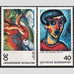 FRIM�RKER VESTTYSKL. BUND: 1974 | AFA 1755-56 | Malerier. - 30 pf. + 40 pf. i s�t - Postfrisk