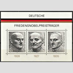 FRIM�RKER VESTTYSKL. BUND: 1975 | AFA 1828-30 | 50 pf. i miniark - Postfrisk