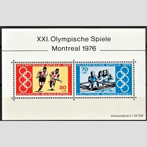 FRIM�RKER VESTTYSKL. BUND: 1976 | AFA 1843-46 | 30+15 pf. - 70+35 pf. miniark - Postfrisk