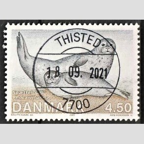 FRIM�RKER DANMARK | 2005 - AFA 1451 - S�ler i Danmark - 4,50 Kr. sp�ttet s�l - Pragt Stemplet Thisted
