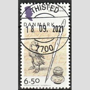 FRIM�RKER DANMARK | 2005 - AFA 1424 - H.C. Andersen - 6,50 Kr. Pen og bl�k - Pragt Stemplet Thisted