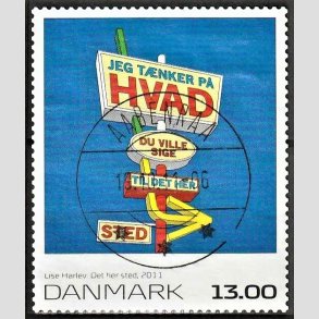 FRIMRKER DANMARK | 2011 - AFA 1651E - Frimrkekunst 15 - 13,00 Kr. flerfarvet - Lux Stemplet Aabenraa