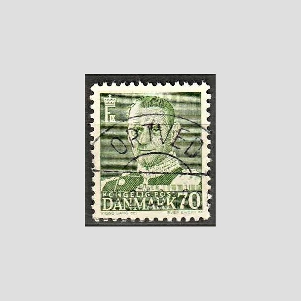 FRIMRKER DANMARK | 1950 - AFA 324 - Fr. IX 70 re mrkgrn - Lux Stemplet Ortved