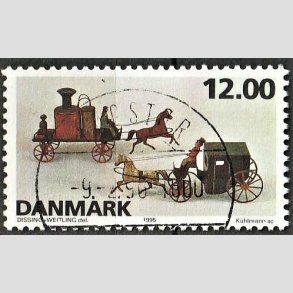 FRIM�RKER DANMARK | 1995 - AFA 1106 - Dansk leget�j - 12,00 Kr. flerfarvet - Pragt Stemplet L�gst�r