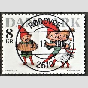 FRIM�RKER DANMARK | 2016 - AFA 1884 - Nisser - 8,00 kr. flerfarvet - Pragt Stemplet