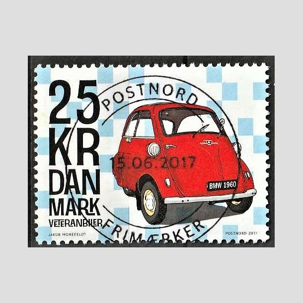 FRIMRKER DANMARK | 2017 - AFA 1903A - Veteranbiler - 25,00 kr. flerfarvet - Pragt Stemplet 