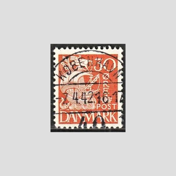 FRIMRKER DANMARK | 1940 - AFA 259 - Karavel 30 re orange Type II - Lux Stemplet Kbenhavn