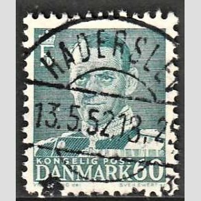 FRIMRKER DANMARK | 1948-50 - AFA 313 - Fr. IX 60 re blgrn - Lux Stemplet