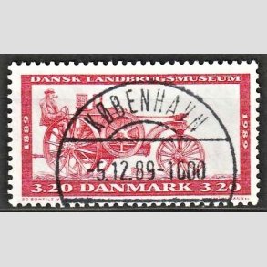 FRIM�RKER DANMARK | 1989 - AFA 942 - Dansk Landbrugsmuseum 100 �r - 3,20 Kr. r�dbrun - Pragt Stemplet 
