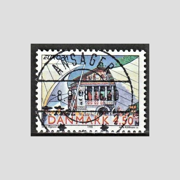 FRIMRKER DANMARK | 1998 - AFA 1185 - Nationale festdage - 4,50 Kr. rhus festuge - Pragt Stemplet Ansager