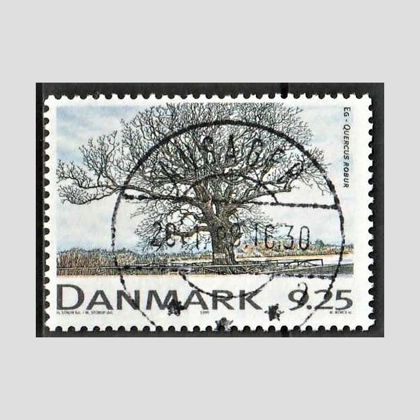 FRIMRKER DANMARK | 1999 - AFA 1199 - Danske lvtrer - 9,25 Kr. Eg - Pragt Stemplet Ansager