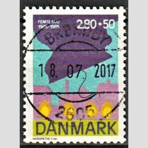FRIMRKER DANMARK | 1985 - AFA 831 - 40-ret for befrielsen - 2,80 + 50 re Kr. flerfarvet - Pragt Stemplet