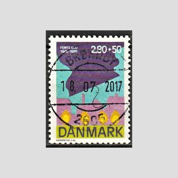 FRIMRKER DANMARK | 1985 - AFA 831 - 40-ret for befrielsen - 2,80 + 50 re Kr. flerfarvet - Pragt Stemplet