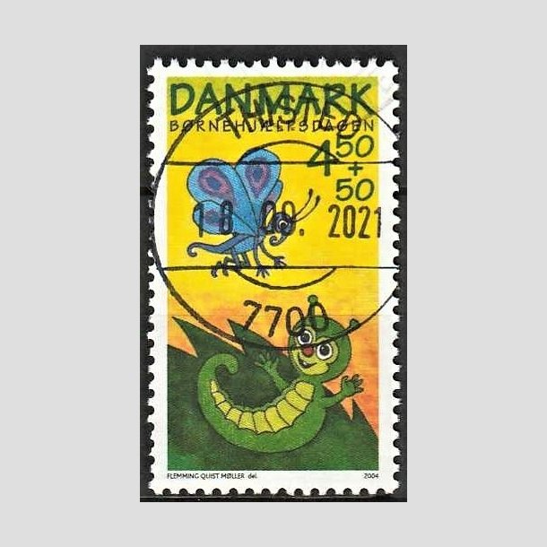 FRIMRKER DANMARK | 2004 - AFA 1383 - Brnehjlpsdagen - 4,50 Kr. + 50 re flerfarvet - Pragt Stemplet Thisted