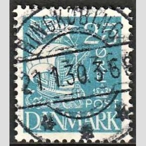 FRIM�RKER DANMARK | 1927 - AFA 171 - Karavel 25 �re bl� - Lux Stemplet