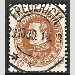 FRIMRKER DANMARK | 1930 - AFA 189 - Chr. X 60 r 10 re brun - Lux Stemplet