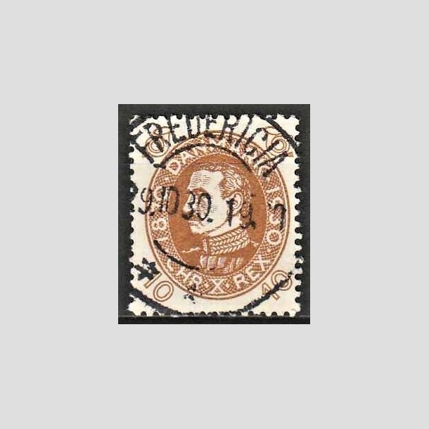 FRIMRKER DANMARK | 1930 - AFA 189 - Chr. X 60 r 10 re brun - Lux Stemplet