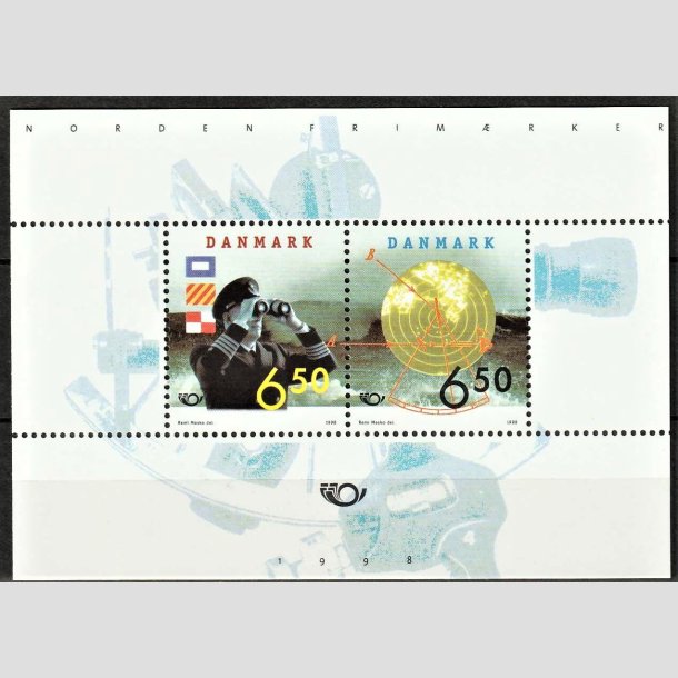 FRIMRKER DANMARK | 1998 - AFA 1183 | Sfart - 13,00 kr. flerfarvet Miniark - Postfrisk