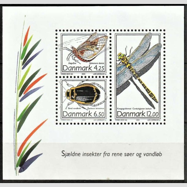 FRIMRKER DANMARK | 2003 - AFA 1355 | Insekter - Kr. 22,75 Miniark - Postfrisk