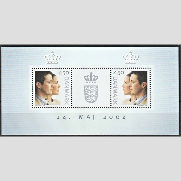 FRIMRKER DANMARK | 2004 - AFA 1390 | Kongeligt bryllup - 9,00 kr. Miniark - Postfrisk