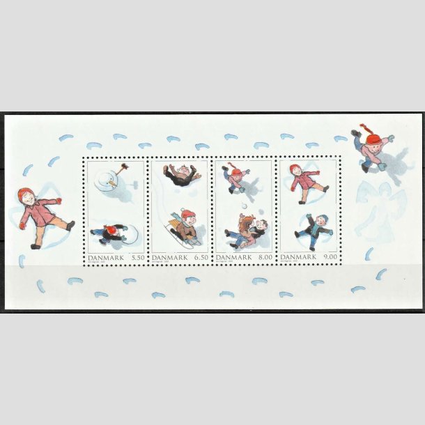 FRIMRKER DANMARK | 2009 - AFA 1599 | Leg i sneen - Miniark 5,50-9,00 kr. flerfarvet - Postfrisk