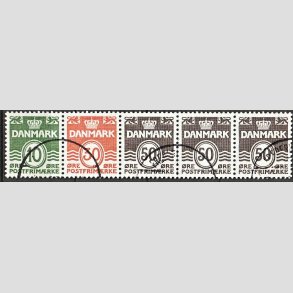 FRIM�RKER DANMARK | 1984 - AFA HS 8 - H�ftesammentryk - Enkeltstribe - Stemplet