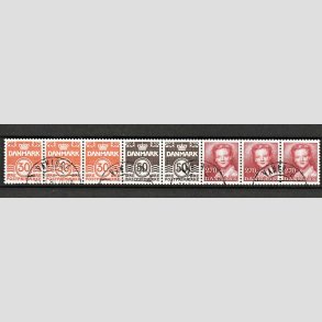 FRIM�RKER DANMARK | 1984 - AFA HS 7 - H�ftesammentryk - Enkeltstribe - Lux Stemplet Vanl�se