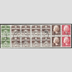 FRIM�RKER DANMARK | 1981 - AFA HS 4 - H�ftesammentryk - Dobbeltstribe - Stemplet