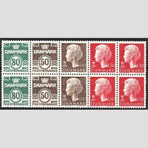 FRIM�RKER DANMARK | 1979 - AFA HS 3 - H�ftesammentryk - Dobbeltstribe - Postfrisk