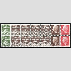 FRIM�RKER DANMARK | 1981 - AFA HS 4 - H�ftesammentryk - Dobbeltstribe - Postfrisk