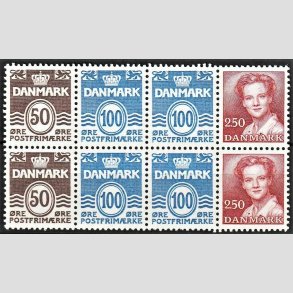 FRIM�RKER DANMARK | 1983 - AFA HS 6 - H�ftesammentryk - Dobbeltstribe - Postfrisk