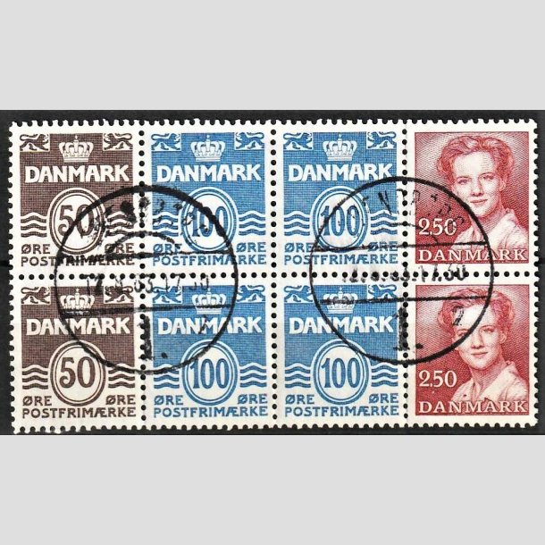 FRIMRKER DANMARK | 1983 - AFA HS 6 - Hftesammentryk - Dobbeltstribe - stemplet