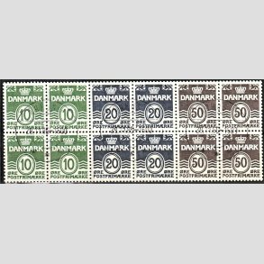 FRIM�RKER DANMARK | 1985 - AFA HS 10 - H�ftesammentryk - Dobbeltstribe - Lux stemplet