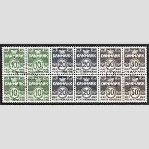 FRIM�RKER DANMARK | 1985 - AFA HS 10 - H�ftesammentryk - Dobbeltstribe - Lux stemplet