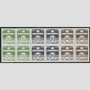 FRIM�RKER DANMARK | 1985 - AFA HS 10 - H�ftesammentryk - Dobbeltstribe - Postfrisk