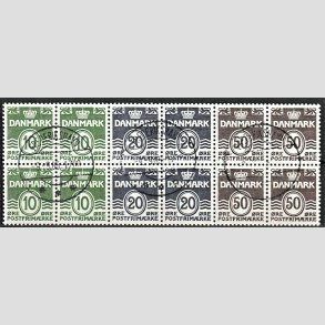 FRIM�RKER DANMARK | 1985 - AFA HS 10 - H�ftesammentryk - Dobbeltstribe - P�nt stemplet