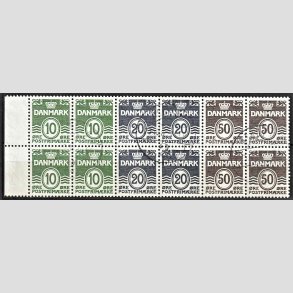 FRIM�RKER DANMARK | 1985 - AFA HS 10 - H�ftesammentryk - Dobbeltstribe - stemplet