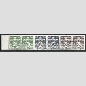 FRIM�RKER DANMARK | 1985 - AFA HS 10 - H�ftesammentryk - Enkeltstribe - stemplet