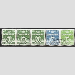 FRIM�RKER DANMARK | 1988 - AFA HS 11 - H�ftesammentryk - Enkeltstribe - P�nt Stemplet