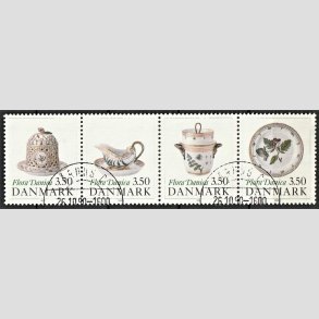 FRIMRKER DANMARK | 1990 - AFA 966-69 - Flora Danica 200 r - 3,50 Kr. i sammentryk flerfarvet - Pragt Stemplet 