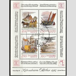 FRIM�RKER DANMARK | 1986 - AFA 852 - Hafniablok II Miniark - P�nt Stemplet