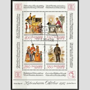 FRIM�RKER DANMARK | 1986 - AFA 869 - Hafniablok III Miniark - P�nt Stemplet