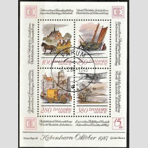 FRIM�RKER DANMARK | 1986 - AFA 852 - Hafniablok II Miniark - Lux Stemplet Farum