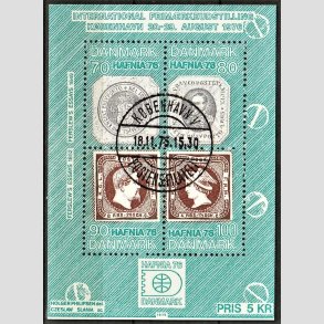 FRIMRKER DANMARK | 1975 - AFA 582 - Hafniablok I Miniark - Lux Stemplet