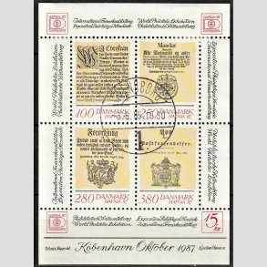 FRIM�RKER DANMARK | 1985 - AFA 827 - Hafniablok I Miniark - Lux Stemplet Svendborg