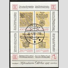 FRIM�RKER DANMARK | 1985 - AFA 827 - Hafniablok I Miniark - Lux Stemplet Jyderup