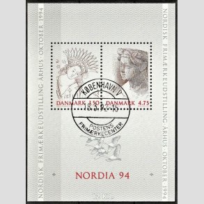 FRIM�RKER DANMARK | 1992 - AFA 1011-12 - Nordia 94. - 3,50 + 4,75 Kr. Miniark - Pragt Stemplet 