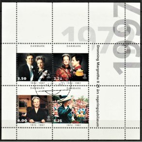 FRIM�RKER DANMARK | 1997 - AFA 1138 - 25 �rs regeringsjubil�um - Lux Stemplet