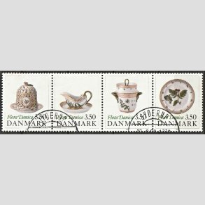 FRIMRKER DANMARK | 1990 - AFA 966-69 - Flora Danica 200 r - 3,50 Kr. i sammentryk flerfarvet - Pragt Stemplet