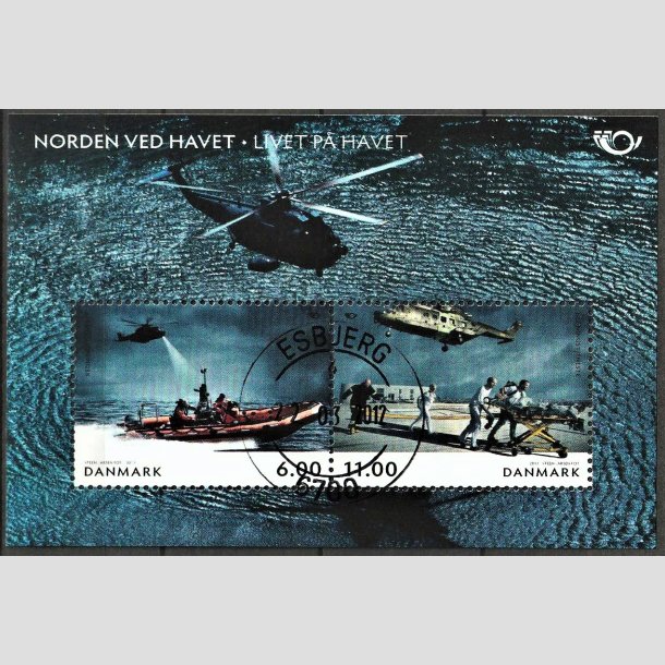 FRIMRKER DANMARK | 2012 - AFA 1700A - Norden ved havet - 17,00 Kr. flerfarvet Miniark - Pragt Stemplet